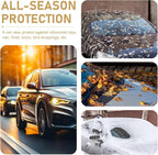 Car Windshield Snow Cover, Scratch-resistant Thickened Hood Protector, Multi-functional Snowproof & Heat Block Sunshade, Universal for Most SUVs, Sedans, Off-roads (Silver)