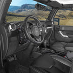 Car Steering Wheel Cover Large Size for F150 F250 F350 Ram 4Runner Tacoma Tundra Range Rover with 15 1/2 inches-16 inches Outer Diameter, Black Microfiber Leather