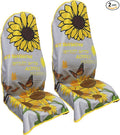 Waterproof Car Seat Cover for Front Seats, Protector for Cars SUVs Trucks, Sweat Towel Seat Covers Bucket for Gym,Workout,Beach,Hiking,Running and Swimming (Sun Flower, 2PCS)