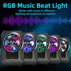 1600W Car Subwoofer, 10" Ultra-Thin Powered Under-Seat Sub with Built-in Amplifier, LPF/Gain/Bass Boost, Touch Control, Physical Switch Rhythm LED Ambient Light, Independent Bass Knob