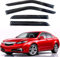 KPY Rain Guards Fit for 2009-2014 Acura TL, Out-Channel Window Visors Vent Wind Deflectors 4PC, Car Accessories for 09-14 Acura TL