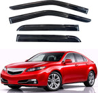 KPY Rain Guards Fit for 2009-2014 Acura TL, Out-Channel Window Visors Vent Wind Deflectors 4PC, Car Accessories for 09-14 Acura TL