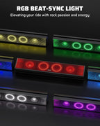 25 Inch UTV Sound Bar, IP66 Waterproof Bluetooth Golf Cart Sound Bar, ATV SoundBar with RGB Lighting, Amplified Powersports SXS SoundBar, UTV Speakers Compatible with Polaris RZR Can-Am