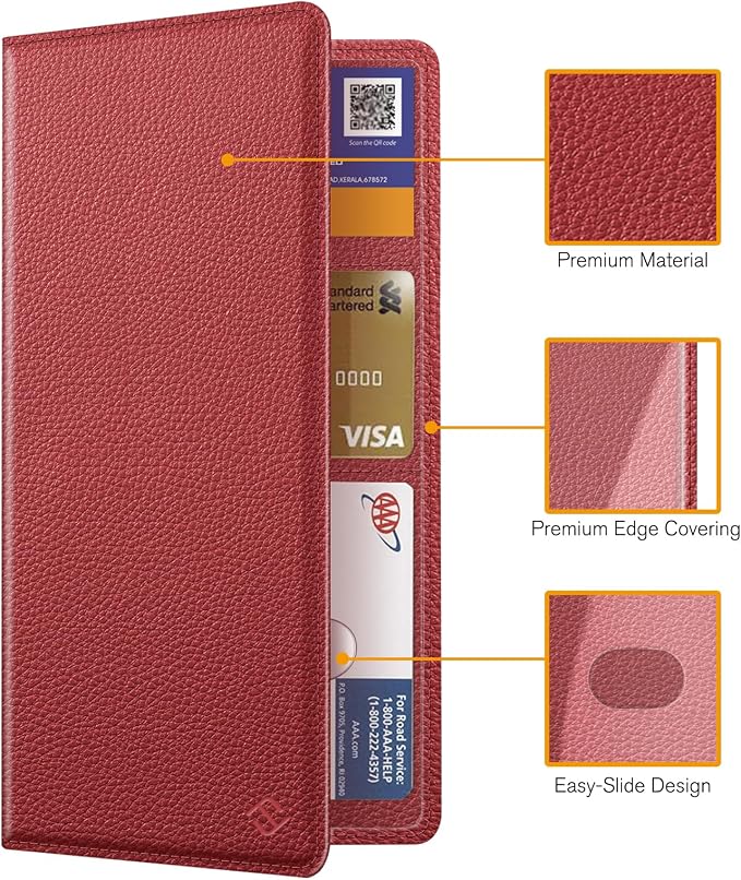 Car Registration and Insurance Card Holder, Vehicle Glove Box Card Organizer Wallet Automobile Accessories for License
