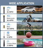 Tire Inflator Portable Air Compressor,4X Faster Inflation Cordless Tire Air Pump with Digital Gauge,Auto Shut-Off,LED Light,Electric Air Pump for Car Tires,SUV, Motorcycle, Bike, Balls(BLUE)