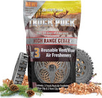 Truck Puck High Range Cedar Fragrancee Car Air Freshener – Long-Lasting Car Deodorizer, Refillable Vent & Visor Clip Auto Air Freshener for Car, Truck & SUV, Premium Fragrance, Pack of 3