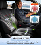 Cooling Car Seat Cushion with Massage, 3-in-1 Ventilated Car Seat Cover, 12V Cooling Seat Cover for Front Seat, Universal Car Seat Cooler for Car, SUV, Truck (Black-3)