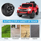 Licensed Chevrolet Colorado Electric Car for Kids, 12V Ride on Toys for Toddlers with Remote Control, Battery Powered Electric Car Ride On Vehicle w/Bluetooth, Soft Start, LED Lights - Red