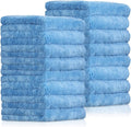 16 Pcs 15 Pcs Car Microfiber Towels Buffing Drying Wash Cleaning Cloths Plush Large Towels Thick Care Polishing Detailing Waxing Scratch Proof Towel, 15.75 x 15.75 Inch (Light Blue)