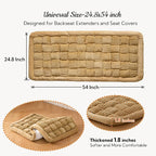 Dog Bed for Car Back Seat Soft Plush Backseat Pet Bed Mat Non-Slip Travel Pet Mat, Fuzzy Plaid Dog Seat Cover, Fit for Backseat Extenders and Trucks SUVs (Light Brown, 54" x 24.8")