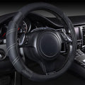 Line Rider Microfiber Leather Sporty 14.5-15 inch Steering Wheel Cover Universal Fits for 95% Truck,SUV,Cars, Anti-Slip Safety Comfortable Design (Black Carbon Fiber)