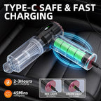 Handheld Vacuum Cleaner Cordless, 23000Pa Powerful Car Mini Vacuum Cleaner, Rechargeable Portable Lightweight dust Catcher for Home Car Carpet Stairs Pet Hair Deep Cleaning（Black-Silvery）