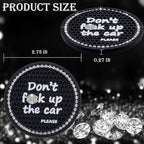 2PCS Bling Crystal Rhinestone Cup Holder Coaster – 2.75 Inch Anti-Slip Auto Insert Cup Coaster – Sparkling Interior Decor Accessories for Cars & Vehicles (Black & White)