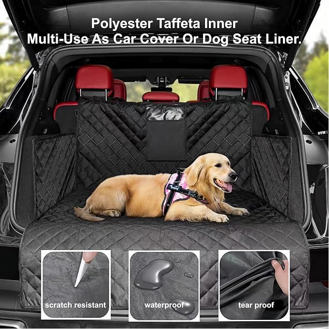 Padded Windshield Sun Shade Hood Cover Universal Fit Sedan SUV | Waterproof Windshield, Driver Side Window and Engine Hood Shield, All Weather Vehicle Guard Against UV Rays, Snow, Ice, Hail