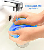 Car Windshield Cleaner Tool with Reusable Microfiber Pads Extendable Handle(1, Blue)