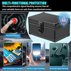 Faraday Signal Blocking Box for Car Keys, Carbon Fiber Black | Faraday Box for Car Keys, RFID Signal Blocking Box, Anti-Theft Shielding Cage, Large