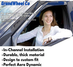 GrandWheel Window Deflectors Smoke Tinted in-Channel Side Window Vent Visor Deflectors Rain Guards Compatible with Civic 2022-2026 Sedan - 4pcs. GW0850