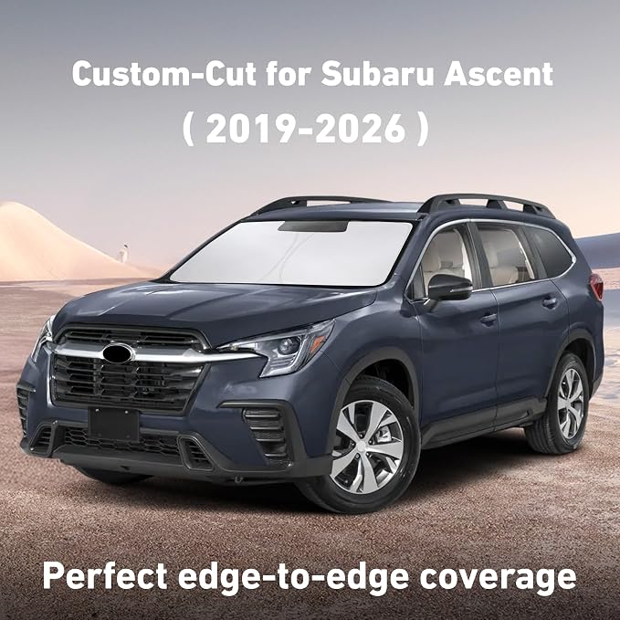 Windshield Sunshade Compatible for Subaru Ascent 2019-2024 2025 2026, Sun Visor for Front Windshield & Window Sun Shade Cover, UV Heat Blocker & Protector, Car Accessories