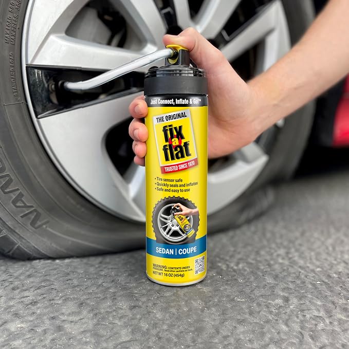 S60420-6PK Aerosol Emergency Flat Tire Repair and Inflator, for Standard Tires, Eco-Friendly Formula, Universal Fit for All Cars, 16 oz. (Pack of 6)