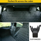Dog Seat Covers for Tesla Model Y,Dog Hammock for Tesla with Side Flaps, 100% Waterproof Tesla Model Y Dog Accessories with Mesh Window & Headrest Protector Easy Clean up Pet Car Seat Cover