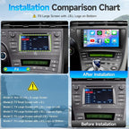 Car Stereo for Toyota Prius 2010 2011 2012 2013 2014 2015 Radio with Wireless CarPlay Android Auto, 9'' Touchscreen with Bluetooth GPS Navigation WiFi Backup Camera MIC for J.B.L & Big Screen
