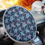 Hibiscus Turtle Steering Wheel Cover Sun Shade Easy to Install Auto Interior Protector Car Steering Wheel Sun Shade Cover for UV Protection Universal Accessories