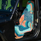 2 Pack Car Seat Towel Covers, Sweat-Proof Microfiber Seat Protectors for Gym, Running, Beach & Workout, Breathable Quick-Dry, Machine Washable, Pastel Manta Ray Print, Universal Fit