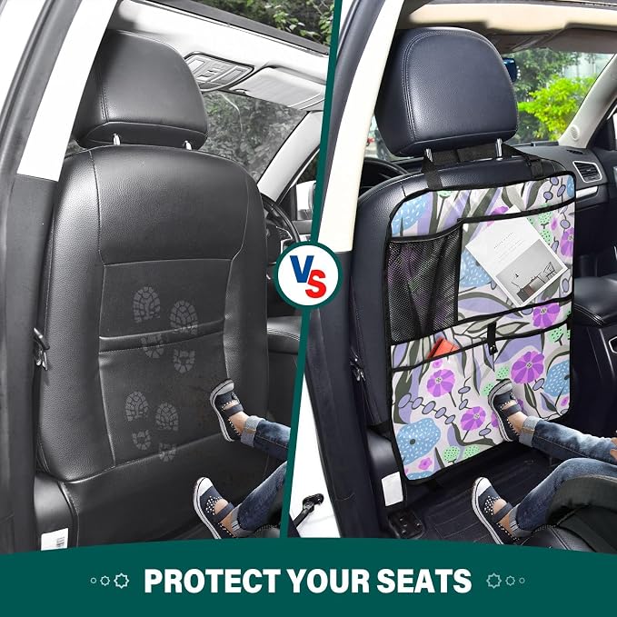 Kick Mats Backseat Protector with Anti Kick Design Offering Safety and Space for Backseat Essentials