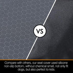 Bench Dog Seat Cover, Oxford Cloth Vehicle Seat Cover for Car/SUV/Small Truck, Universal Fit, Black, Waterproof, Heavy Duty, Nonslip, Machine Washable