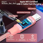 [Apple MFi Certified] iPhone 17 Car Charger, 90W Dual USB C Power Cigarette Lighter Car Carplay Charger with 2Pack Type C Braided Cable for iPhone 17/17 Pro Max/16 Pro/15/Galaxy S26/S25/Pixel