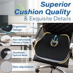 Car Seat Cushion for Driving, Car Seat Pillow for Short Drivers | Ergonomic Memory Foam Seat Cushion for Pain Relief, Adult Booster Seat for Car, Butt Cushion for Car, Truck, Office, B&G