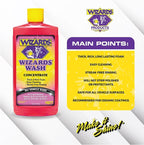 Car Wash - Super Concentrated Car Wash Soap - No Salt Biodegradable Car Wash Soap With Thick Foam - Exterior Care Products For Marine Use - Foam Cannon Soap For Car Washing Supplies - 16 oz