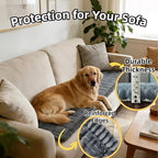 Dog Car Seat Cover, Pet Couch Covers for Car and Sofa, Non-Slip Backseat Pet Bed Mat, Machine Washable, Soft Plush Travel Seat Protector with Portable Storage Bag (Grey,23.6''×59'')