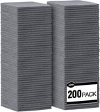 AIDEA Microfiber Cleaning Cloth Grey-200PK, Soft Absorbent Rags, Microfiber Towels for Cars, Kitchen Towels, Dusting Cloth for Home, Window, Cleaning Supplies, 12"×12"