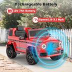 Licensed Mercedes-Benz G63 Car for Kids, 12V 7AH Ride on Car w/Parent Remote Control, LED Headlights, Music Player & Horn, Soft Start, Low Battery Prompt, Kids Electric Car, Red