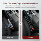 【Compatible with bmw】 Car Seat Gap Filler Compatible with bmw x1, x3, x5, Car Organizer Front Seat 2-in-1 Storage No-Drop Storage(2 Pack, Black)