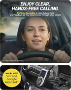BTFMPD Universal Bluetooth Handsfree Car Kit with FM Transmitter and 18-Watt USB Car Charger, Silver