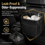 Disposable Car Trash Can Bags, Liner Refills (1-Pack, 100 Bags Total) - for HOTOR Car Garbage Can(Trash Can Not Included) Black