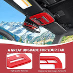 for Bronco Front Reading Light Panel Trim Cover Compatible with 2021-2025 Ford Bronco Interior Accessories 2-Door 4-Door, Red (with AUX Switches)