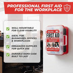 350 Piece Professional Wall-Mount First Aid Kit, Home, Business | Dual-Layer Hard Case, Office, Warehouse, Jobsite, Garage, Vehicle, Workplace Safety, Classroom And Emergency Readiness