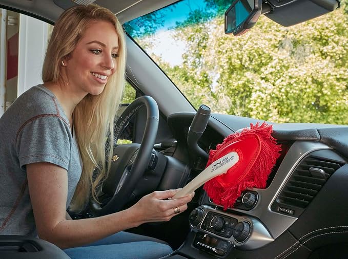 The Original California Car Duster Detailing Kit with Plastic Handle, Model Number: 62445, Red