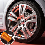 8PCS Tire Valve Stem Caps, Dust Proof, Anodized Aluminum Universal Tire Valve Stem Covers for Cars, SUV, Trucks, Bikes, Motorcycles, Bicycles(Orange)