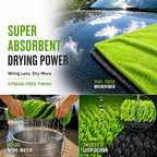 Car Drying Towel, Extra Large 48 x 24 Inch, 1400 GSM, Dual-Color | Twisted Loop Microfiber Towel for Cars - Absorbent Car Dry Towel and Car Wash Towel for Streak-Free, Paint-Safe Car Detailing