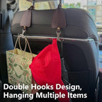 Purse Hook for Car, 2 Pack Headrest Hanger Hooks, Car Essentials for Women | Seat Storage Organizer, Headrest Hanger Holder, For Purses Handbags, Women Accessories