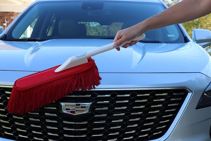 The Original California Car Duster Detailing Kit with Plastic Handle, Model Number: 62445, Red