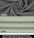 Waterproof Towel Car Seat Cover, Sweatproof Non-Slip Seat Protector, Universal Fit for Front Bucket or Rear Bench Seat of Cars, SUVs, Vans, Trucks, Compatible with Airbags and Armrests (Gray, 2 Pack)