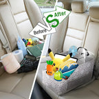Car Seat Organizer- Backseat Car Organizer with 12 Storages Compartments and 2 Cup Holders, Organizers and Storage, Front Seat for Travel Kids,Gray