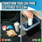 Car Trash Can for Car, Leakproof Garbage Bin with Mat Clip, Black