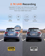 2.7K Dash Cam Front A500S, 1944P Dash Camera for Cars with Sony IMX335, Dashcam Built-in WiFi GPS, Optional Rear Dashcam, ADAS, 2'' IPS LCD Screen, 24H Parking Mode, WDR, Super Night Vision