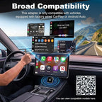 2026 New Wireless CarPlay Adapter, Compatible CarPlay & Android Auto, Plug and Play Wireless CarPlay Dongle, Fast Auto-Connect, Type-C & USB Cable Included, Supports iOS 10+ & Android